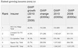 Fastest growing insurers