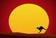 australia oz sunset kangaroo